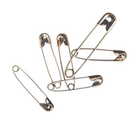 School Smart Safety Pins, Assorted Sizes, Steel, Nickel Plated, Pack of 50 021780