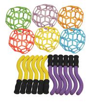 Sportime RubberFlex GrabBalls and Katch-N-Throws, Set of 18 Item Number 024449