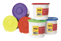 School Smart Modeling Dough, 3-1/3 Pound Buckets, Assorted Colors, Set of 6 088684