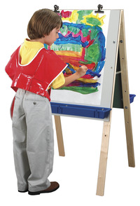 Childcraft Basic Double Adjustable Easel, Dry Erase Panels, 24 x 23-5/8 x 44-3/4 Inches, Item Number 1352445
