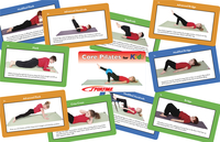 Sportime Core Pilates for Kids Exercise Cards, 3-1/2 x 5 Inches, Set of 56 Item Number 1362761