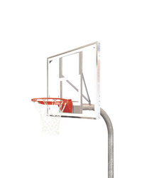 Bison Heavy Duty Outdoor Rectangular Basketball Backboard Package, 54 x 42 Inches Backboard, 4 in Pole, Polycarbonate Backboard 1393543