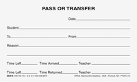 School & Hall Passes and Tardy Slips, Item Number 1473646