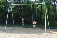 UltraPlay Bipod Single Bay Swing With Galvanized Frame, 2 Tot Seats, Blue Yoke Connectors, 102 x 96 x 96 inches 1478669