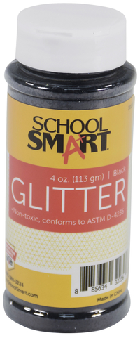 School Smart Craft Glitter, 4 Ounces, Black 2013533