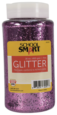 School Smart Craft Glitter, 1 Pound, Pink 2013537