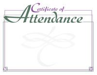 Hammond & Stephens Raised Print Certificate of Attendance Recognition Award, 11 x 8-1/2 inches, Pack of 25, Item Number 2103085