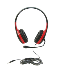 Califone KH-08GT RD On-Ear Headset with Gooseneck Microphone, 3.5mm, Red 2104611