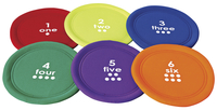 Soft Numbered Flying Discs, Assorted Colors, Set of 6 2120655