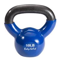 Body Solid Vinyl Coated Colored Kettlebells, 10 Pounds 2121782