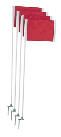 Champion Sports Soccer Corner Marker Flags with Plastic Pole, Set of 4 2121794