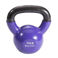 Body Solid Vinyl Coated Colored Kettlebells, 15 Pounds 2121883