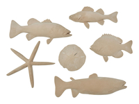 Sax Gyotaku Fish Print Models, Assorted Patterns, Original, Set of 6, Item Number 248402