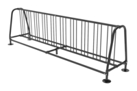 Ultra Site Double-Sided Starter Portable Institutional Bicycle Rack, 10 ft L, 20 Bikes, Steel, Galvanized, Item Number 631740