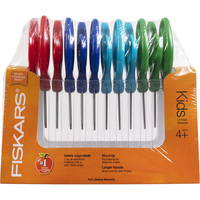 Fiskars Blunt Tip Kids Scissors, 5 Inches, Assorted Colors, Pack of 12, Item Number 800846
