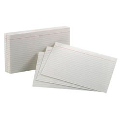 Image for Oxford Ruled Index Cards, 5 x 8 Inches, White, Pack of 100 from School Specialty