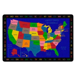 Image for Childcraft Geography United States of America Carpet, 6 x 9 Feet, Rectangle from School Specialty