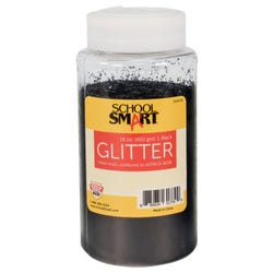 Image for School Smart Craft Glitter, 1 Pound Jar, Black from School Specialty