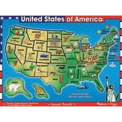 Image for Melissa & Doug USA Map Sound Puzzle from School Specialty