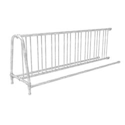 Ultra Site Double-Sided Add-On Institutional Bicycle Rack, 5 ft L, 10 Bikes, Steel, Galvanized, Item Number 471228
