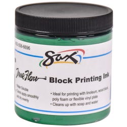 Image for Sax Water Soluble Block Printing Ink, 8 Ounce Jar, Green from School Specialty