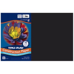 Image for Tru-Ray Sulphite Construction Paper, 12 x 18 Inches, Black, 50 Sheets from School Specialty