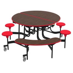 Image for Classroom Select Mobile Table with Stools and Benches, Round, 60 Inches from School Specialty