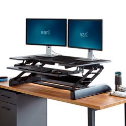 Image for VARI Adjustable Standing Desk, 40 x 28 x 4-3/4 to 23 Inches, Black from School Specialty