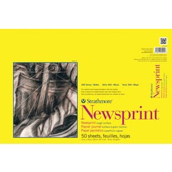 Image for Strathmore 300 Series Newsprint Pad, 12 x 18 Inches, 32 lb, 50 Sheets from School Specialty