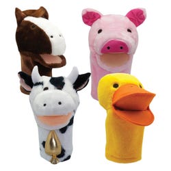 Image for Get Ready Kids Moveable Mouth Farm Animal Puppets, Set of 4 from School Specialty