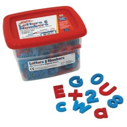 Educational Insights Alphamagnets & Mathmagnets, Red and Blue, 214 Pieces, Item Number 070621