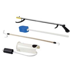 Image for FabLife Hip Kit: 26 Inch Reacher, Contoured Sponge, Formed Sock Aid, 24 Inch Dressing Stick from School Specialty
