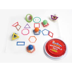 Image for Ready2Learn Giant Geometric Shapes Outlines Stamps, 3 Inches, Set of 10 from School Specialty