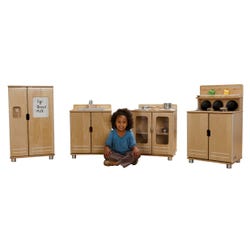 Image for Jonti-Craft TrueModern Play Kitchen Set, Baltic Birch, Aluminum Feet, Set of 4 from School Specialty