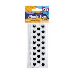 Image for Creativity Street Peel and Stick Wiggle Eyes, Assorted Sizes, Black on White, Set of 137 from School Specialty