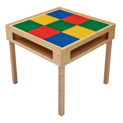 Image for Childcraft Block Table, Standard Grid Top, 32-1/4 x 32-1/4 x 24-3/16 Inches, Colors Vary from School Specialty