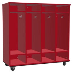 Classroom Select Expanse Series Mobile Locker Cubbies with Top and Bottom Shelves 4001287