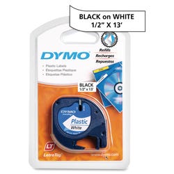 Image for Dymo LetraTag Label Tape, 1/2 Inch x 13 Feet, Plastic, White from School Specialty
