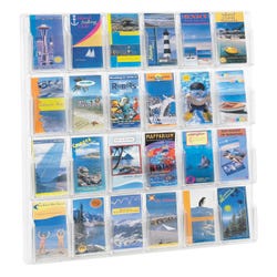 Image for Safco Unobtrusive Break-Resistant Magazine/Literature Display Rack, 24 Pamphlet, 30 x 2 x 41 Inches, Clear from School Specialty