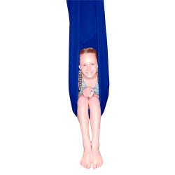 Abilitations Cocoon Swing, Lycra, 60 x 40 Inches, 120 Pound Capacity, Blue, Item Number 2010429