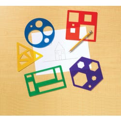 Image for Learning Resources Primary Shape Template, Set of 5 from School Specialty