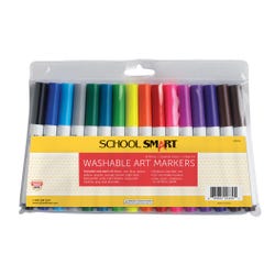 Image for School Smart Washable Markers, Chisel Tip, Assorted Colors, Pack of 16 from School Specialty