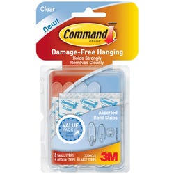 Image for Command Refill Strip, Assorted Size, 1 - 5 lb, Clear, Pack of 16 from School Specialty