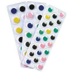 Creativity Street Peel and Stick Wiggle Eyes, Assorted Sizes, Assorted Colors, Set of 137 Item Number 085874