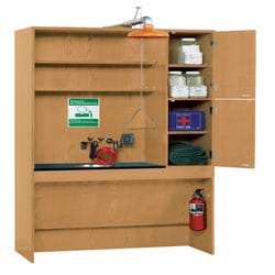 Image for Diversified Woodcrafts Safety Station, 48 x 22 x 84 Inches, Oak from School Specialty
