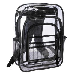 Image for Jumbo Clear See-Through Backpack, Black Trim from School Specialty