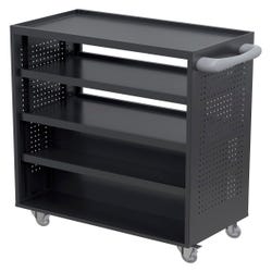 Image for Classroom Select Makerspace Tool Storage Cart, 39-1/2 x 19 x 40 Inches, Black from School Specialty
