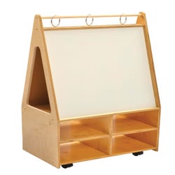 Image for Childcraft Mobile Magnetic Dry-Erase Easel, Double Sided, 24-3/4 x 16 x 46 Inches from School Specialty
