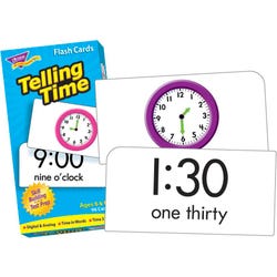 Trend Enterprises Telling Time Flash Cards - Pack of 96, Item Number 241658