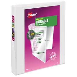 Avery Durable View Binder with Slant Ring, 1 Inch, White 1396554